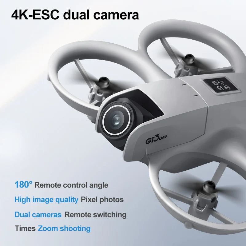 GT3 Small Unmanned Aerial Vehicle, Optical Flow Hovering, Stable Flight, Propeller Protection, Safe Flight, Equipped With Dual Cameras, Electrically Adjustable, Easy To Operate, Easy To Get Started, S