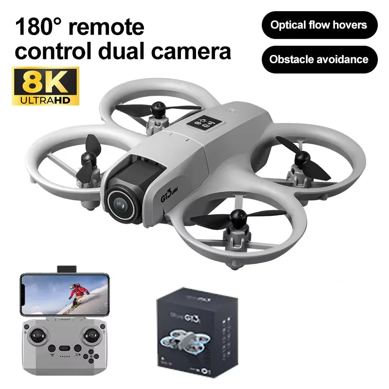GT3 Small Unmanned Aerial Vehicle, Optical Flow Hovering, Stable Flight, Propeller Protection, Safe Flight, Equipped With Dual Cameras, Electrically Adjustable, Easy To Operate, Easy To Get Started, S